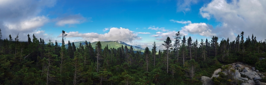 Landscape panorama photo of a mountain