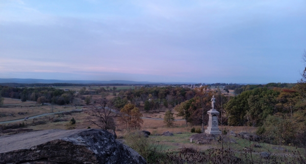 Landscape photo of battlefield